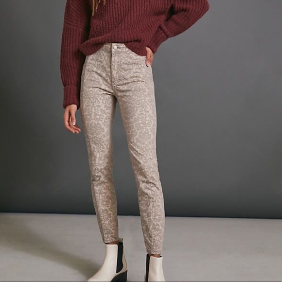 Anthropologie Pants - Final Sale 👀 No More Low Offers PILCRO FLOCKED HIGH-RISE LEGGINGS Size 27 Petite